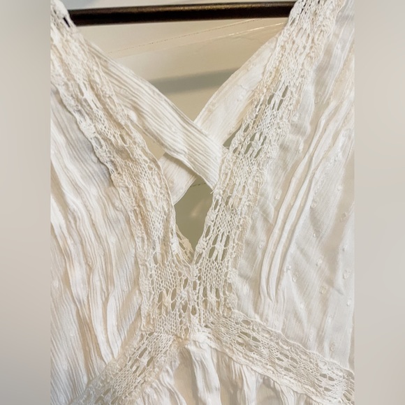 Dex cotton white blouse with polka dots - small - Picture 6 of 7